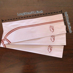 10 Pcs Disposable Chef Hats Red Edged Short Paper Boat Hats