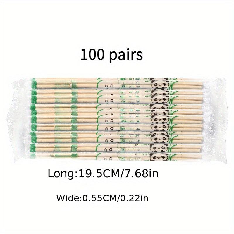 100 Pairs Disposable Chopsticks for Restaurants Banquets Chinese Style Round