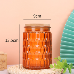 Colored Glass Storage Tank Candlestick