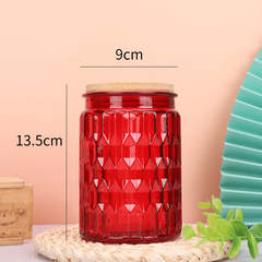 Colored Glass Storage Tank Candlestick