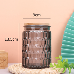Colored Glass Storage Tank Candlestick