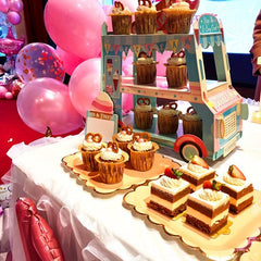 3 Tier Cupcake Stand Ice Cream Truck Van Cake Stand Display Decor