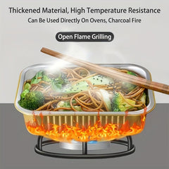 20pcs Thickened Golden Aluminum Foil Baking Tray Cover 6x4x1 inches
