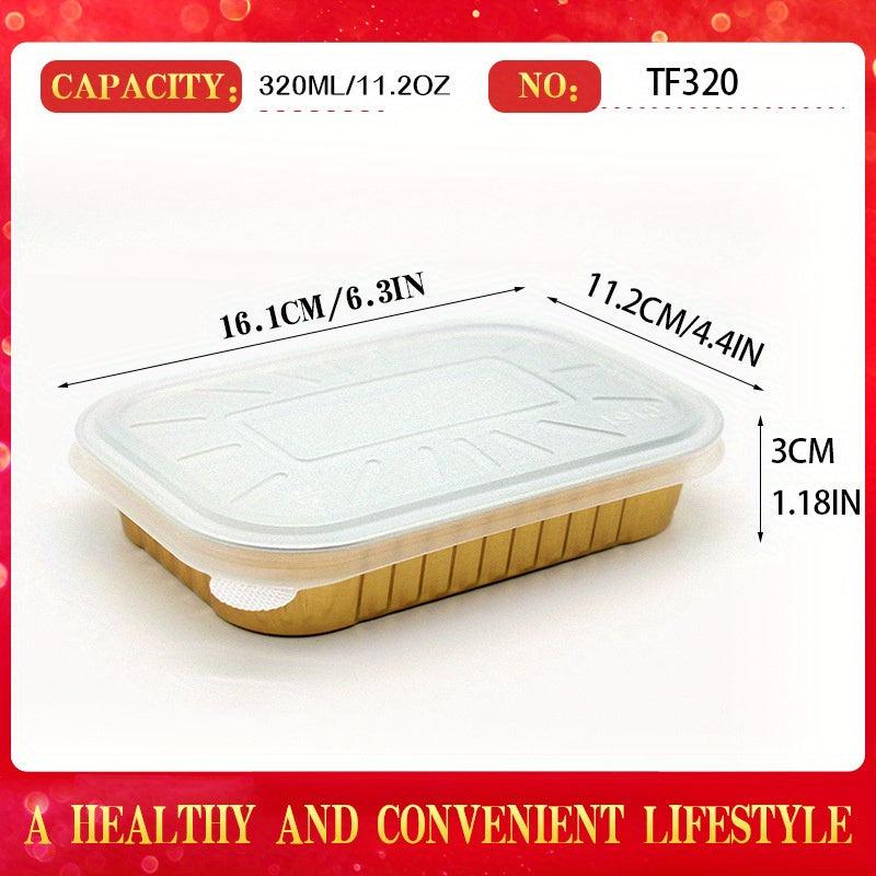 20pcs Thickened Golden Aluminum Foil Baking Tray Cover 6x4x1 inches