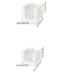 Cake Carrier Box 4 6 inch Portable Cake Packaging Box Transparent