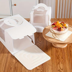 Cake Carrier Box 4 6 inch Portable Cake Packaging Box Transparent