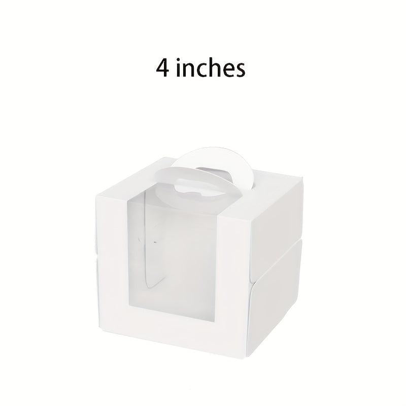 Cake Carrier Box 4 6 inch Portable Cake Packaging Box Transparent