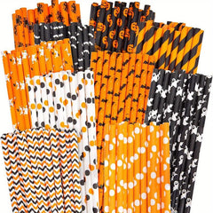 200pcs Biodegradable Paper Drinking Straws for Summer Parties