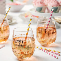200pcs Biodegradable Paper Drinking Straws for Summer Parties