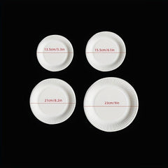 100pcs 9 Inch Uncoated Paper Tray Disposable for Daily Use