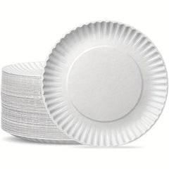 100pcs 9 Inch Uncoated Paper Tray Disposable for Daily Use
