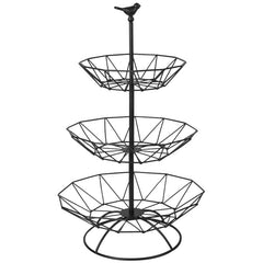 3 Tier Fruit Basket Metal Fruit Rack Storage Decorative Kitchen Organiser