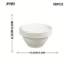 10pcs 50pcs Disposable Sugarcane Paper Bowls Eco-Friendly Party Supplies