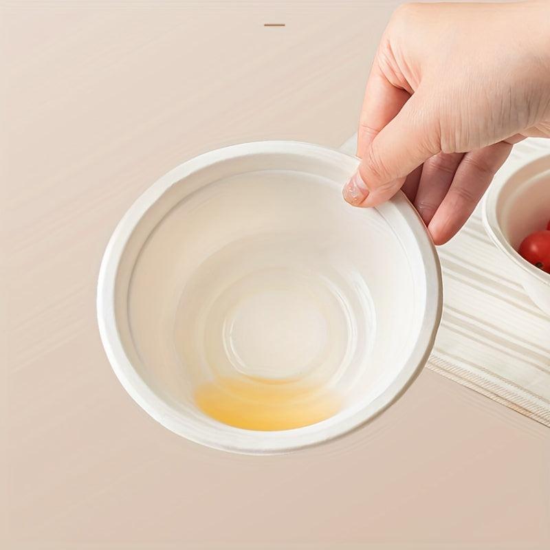 10pcs 50pcs Disposable Sugarcane Paper Bowls Eco-Friendly Party Supplies