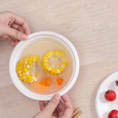10pcs 50pcs Disposable Sugarcane Paper Bowls Eco-Friendly Party Supplies
