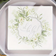 20pcs Floral Soft Touch Hand Towels and Napkins for Weddings Parties Disposable