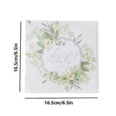 20pcs Floral Soft Touch Hand Towels and Napkins for Weddings Parties Disposable