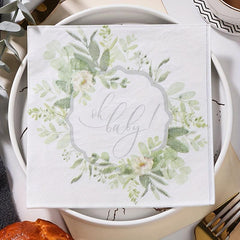 20pcs Floral Soft Touch Hand Towels and Napkins for Weddings Parties Disposable