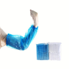100pcs Waterproof Disposable Arm Sleeves Elastic Bands Cleaning Supplies