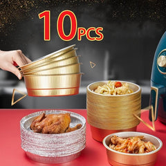 10pcs Eoonfirst 28oz Aluminum Foil Cupcake Baking Bowl with Lid