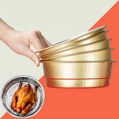10pcs Eoonfirst 28oz Aluminum Foil Cupcake Baking Bowl with Lid