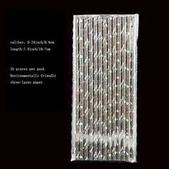 25 Pcs Halloween Paper Straws Biodegradable