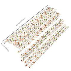 25 Pcs Halloween Paper Straws Biodegradable