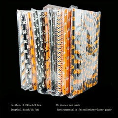 25 Pcs Halloween Paper Straws Biodegradable