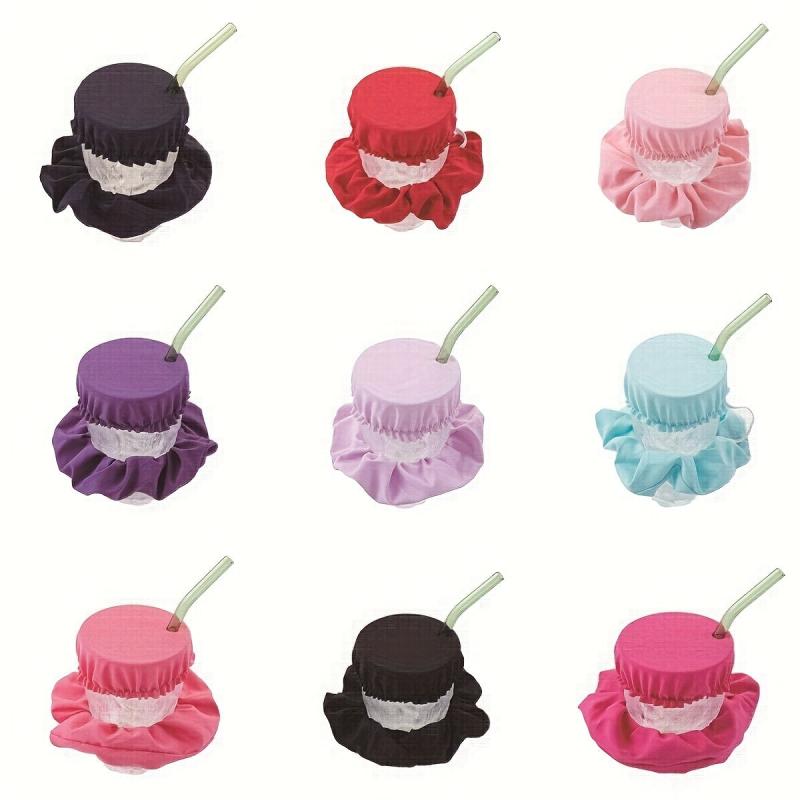 Reusable Drink Cover Scrunchie - Machine Washable - Fits Most Glasses