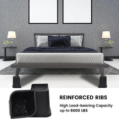 4pcs Bed Risers Support Up To 2721.55 KG Lift 10.16 cm Couch Sofa Table Chair