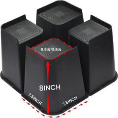 4pcs Bed Risers Support Up To 2721.55 KG Lift 10.16 cm Couch Sofa Table Chair