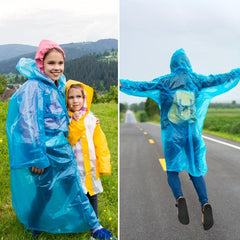 2 Pcs Portable Disposable Emergency Raincoats Waterproof Rain Poncho