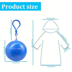 2 Pcs Portable Disposable Emergency Raincoats Waterproof Rain Poncho