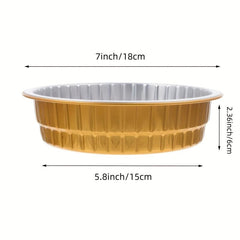 5pcs Aluminum Foil Air Fryer Liners Heavy Duty Disposable Baking Pans