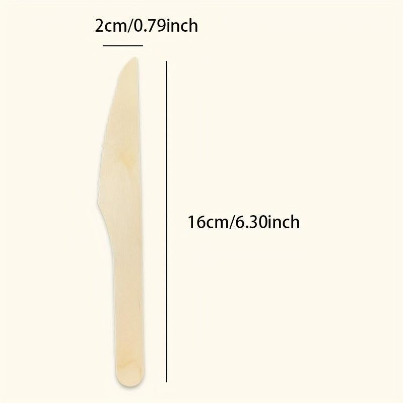 50-100 Pcs Disposable Knives 16.0 Cm Biodegradable Silverware Halloween Cutlery