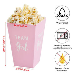 50pcs Popcorn Containers Small Paper Popcorn Bags Pink Cardboard Holders