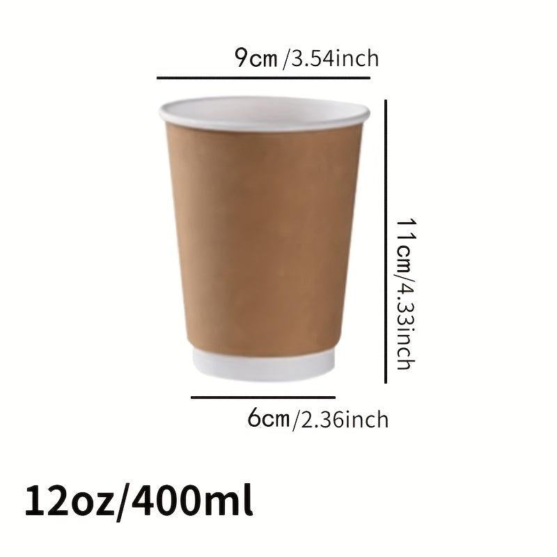 25pcs 400ml 12oz Disposable Paper Cups for Hot and Cold Beverages