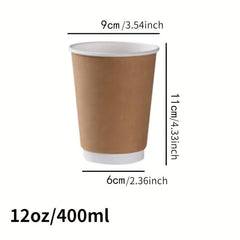 25pcs 400ml 12oz Disposable Paper Cups for Hot and Cold Beverages