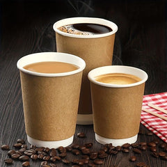25pcs 400ml 12oz Disposable Paper Cups for Hot and Cold Beverages