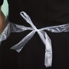 100 Clear Waterproof Disposable Aprons for Cooking, Painting, Dish Washing