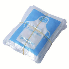 100 Clear Waterproof Disposable Aprons for Cooking, Painting, Dish Washing
