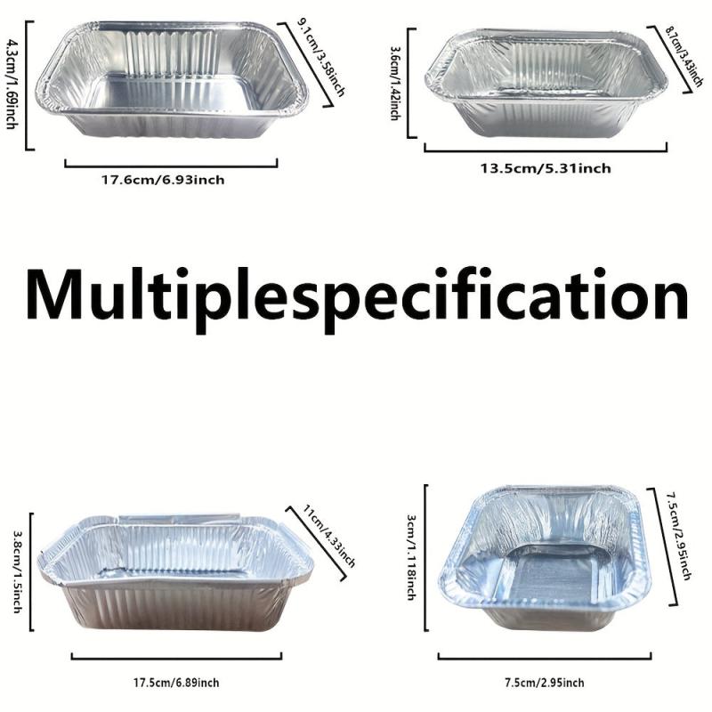 50pcs Aluminum Foil Bread Baking Mold Microwave Baking Tin
