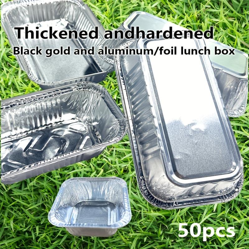 50pcs Aluminum Foil Bread Baking Mold Microwave Baking Tin