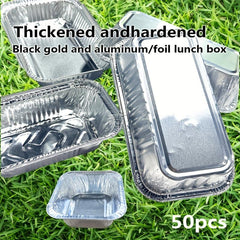 50pcs Aluminum Foil Bread Baking Mold Microwave Baking Tin