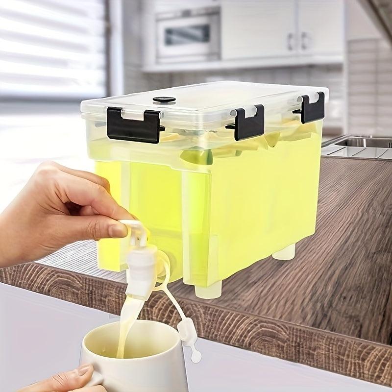 Beverage Bucket for Refrigerator & Beverage Maker, Juice Container with Lid
