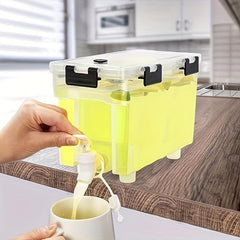 Beverage Bucket for Refrigerator & Beverage Maker, Juice Container with Lid