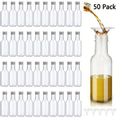 50 100pcs 1 7oz 50ml Mini Liquor Bottles with Lids and Funnels