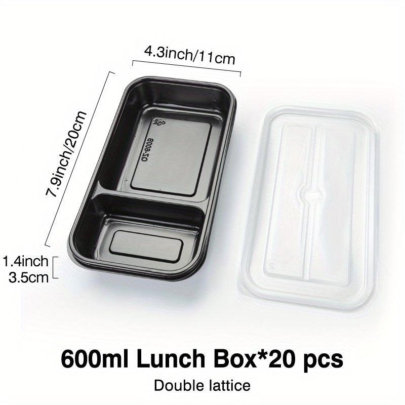 20pcs Disposable Food Boxes Japanese Takeaway Lunch Box PP Plastic Lunch Box