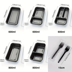20pcs Disposable Food Boxes Japanese Takeaway Lunch Box PP Plastic Lunch Box