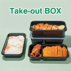 20pcs Disposable Food Boxes Japanese Takeaway Lunch Box PP Plastic Lunch Box